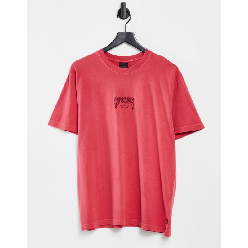 T-shirt e Canotte Uomo Afends - T-shirt in tessuto riciclato colore rosso