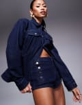 [AFRM] AFRM dark denim hot pants in blue (part of a set) W27 Midnight Rinse Wash