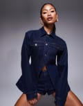 [AFRM] AFRM dark denim jacket in blue (part of a set) M Midnight Rinse Wash