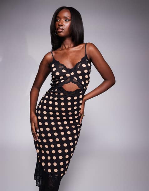 River island polka dot dress asos online