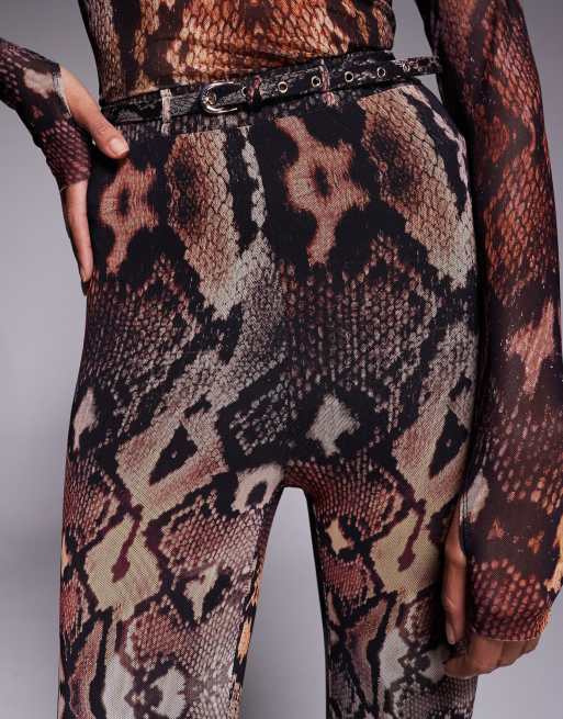 AFRM – Leggings mit Schlangenprint, Steg und Gürtel, Kombiteil, 3 von 5