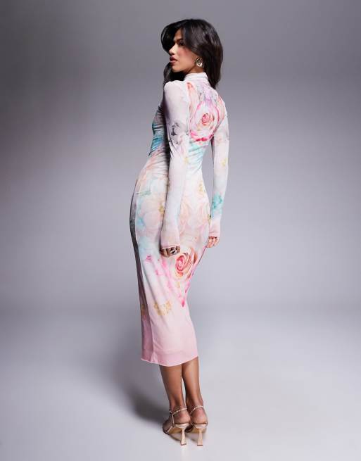 pink.nami　Airy Volume Sleeve Dress Amazon.com: TOADDITDO Cherry Blossom Flowy Dresses for Women