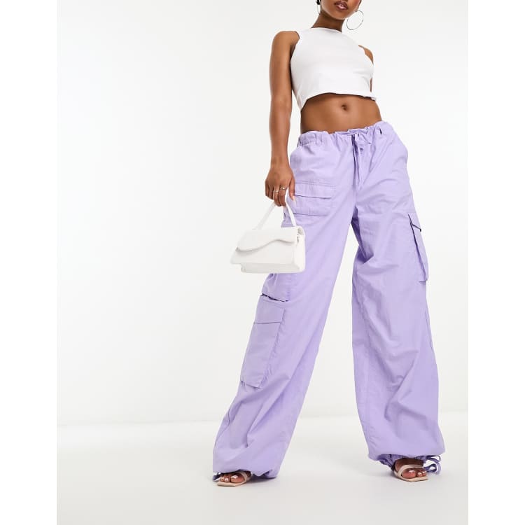 MOSCHINO JEANS TROUSERS - Cargo trousers - violet/purple - Zalando