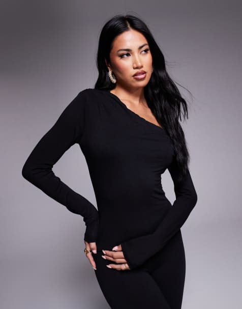 AFRM off shoulder top in black - part of a set - view 1