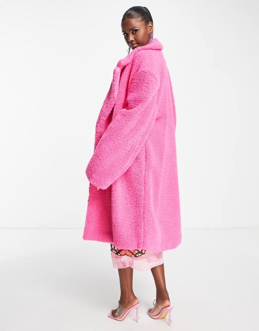 AFRM oversized coat in pink