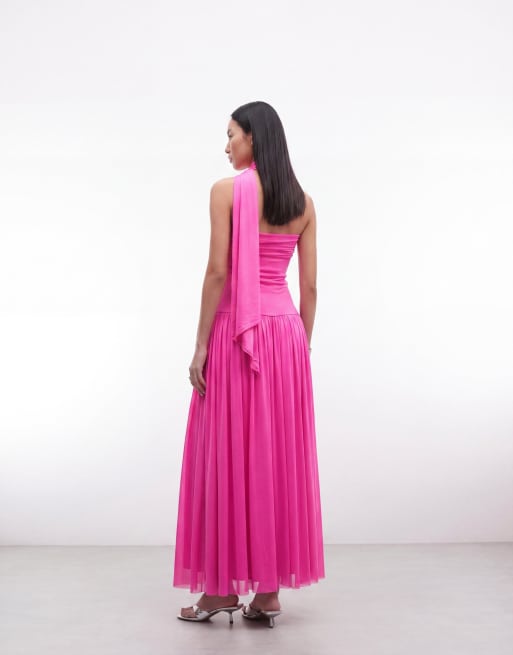AFRM – Rori – Rosa maxiklänning i bandeau-modell med avtagbar scarf och skulpterad midja, 2 av 4