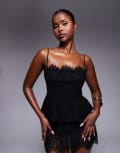 [AFRM] AFRM strappy lace top in black (part of a set) XS Black
