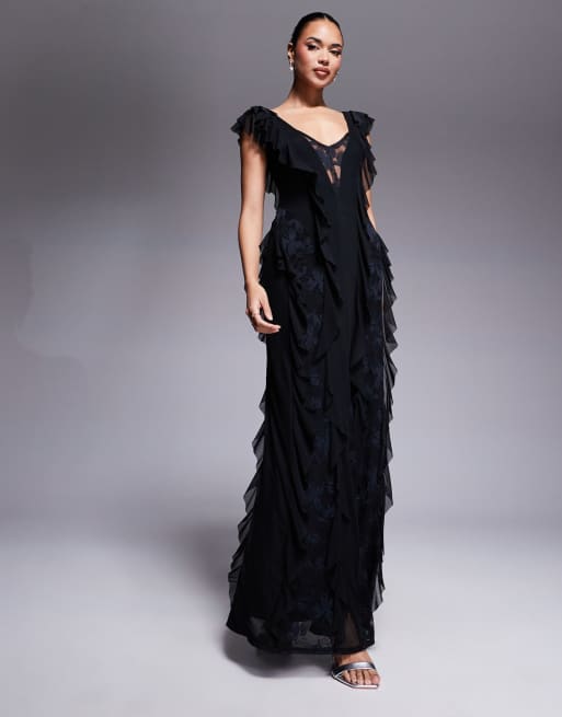 【ANDRESD】frills flare dress / black ANDRESD】frills flare dress | アンドレスド(ANDRESD) | マルイ