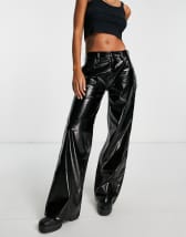 Basic Pleasure Mode low waist flared cargo pants with zip detail