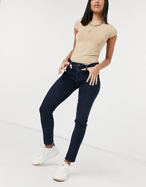 AG Jeans – Jeansy do kostek o obcisłym kroju w klasycznym niebieskim kolorze