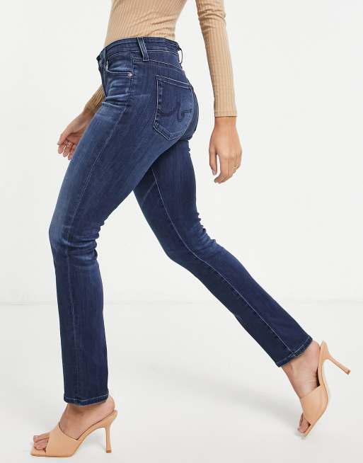 AG Jeans Mari highrise leg jeans in midwash blue | ASOS