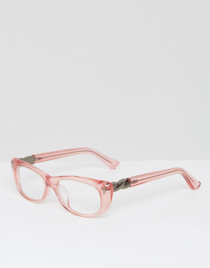 Agent Provocateur Clear Lens Sunglasses-Pink