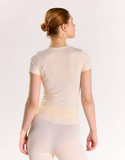 Agon Crew neck short sleeve top in off white, 4 of 4