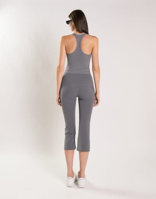Agon High waist cropped leggings in dark grey, 2 of 4