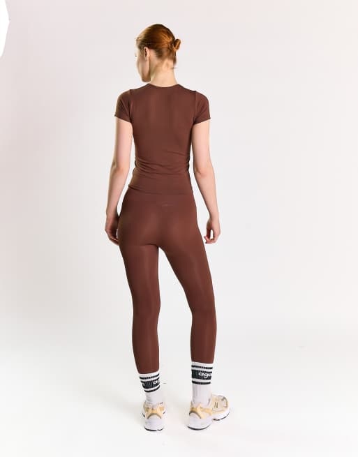 Agon High waist legging in coffee, 4 of 4