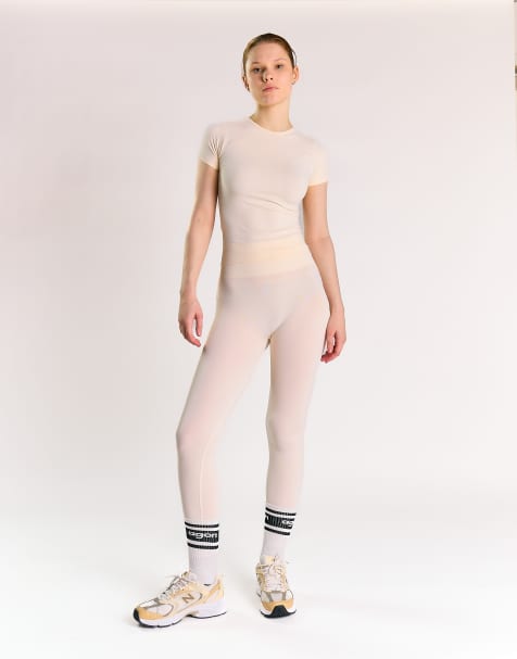 Agon High waist legging in off white - view 1
