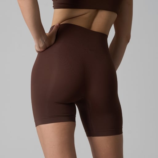 Agon High waist legging short in coffee, 3 of 4