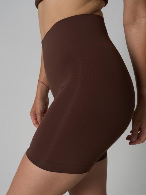 Agon High waist legging short in coffee, 4 of 4