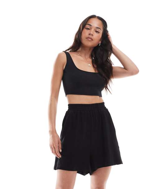 Agon High-waisted shorts in black - view 1
