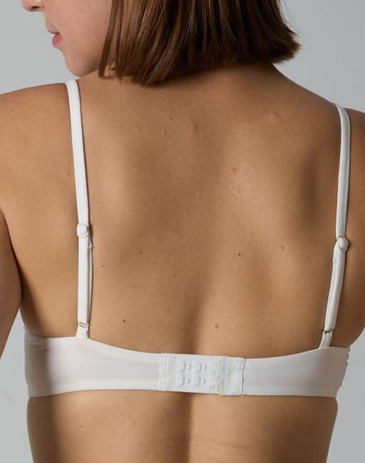 Agon Lace trim underwired bra in white, 3 of 3