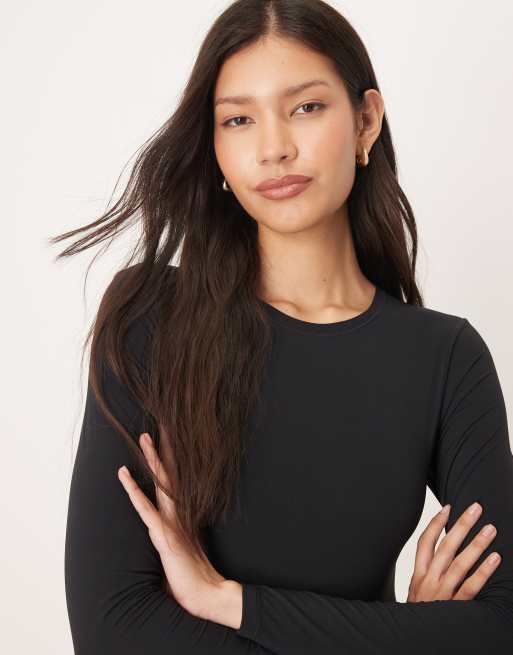 Agon Long sleeve bodysuit in black, 2 of 4