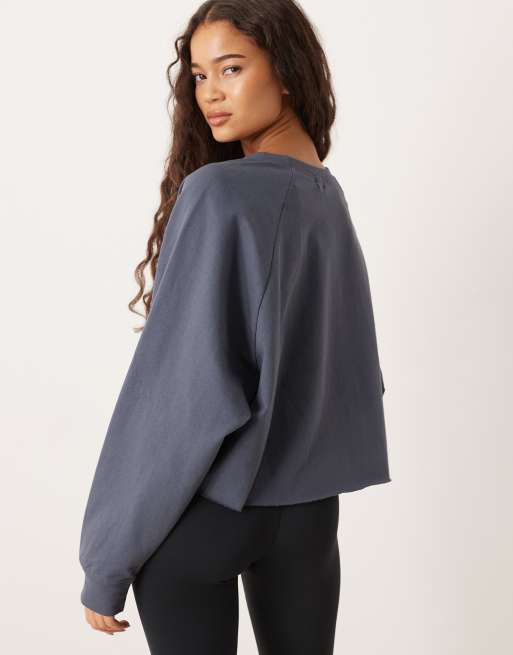 Agon Long sleeve top in dark blue, 4 of 4