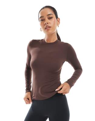 Agon Long sleeve top in espresso-Brown