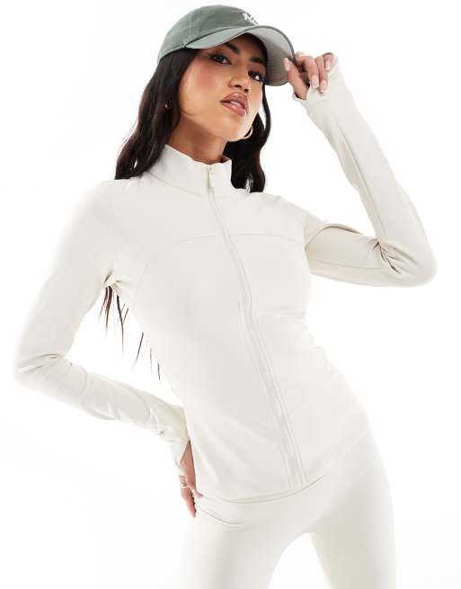 Agon Long Sleeve Zip Up Gym Top ASOS