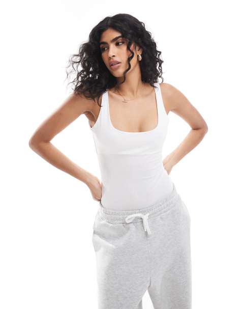 Agon Scoop back bodysuit in off white - view 1