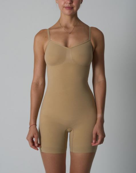 Agon Seamless shaping bodysuit in sand - view 1