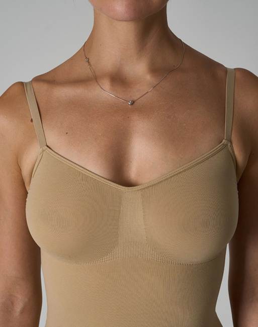 Agon Seamless shaping bodysuit in sand, 3 of 3