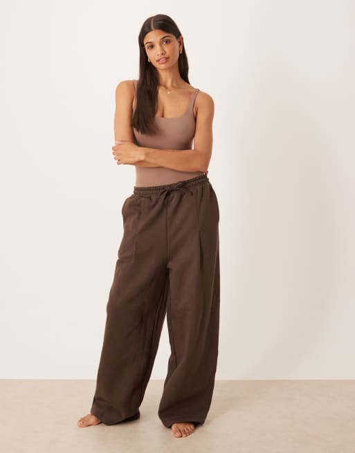 Agon Square neck bodysuit in brown, 2 of 4