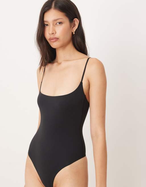 Agon Strappy bodysuit in black, 4 of 4