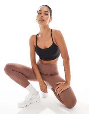 Agon Strappy sports bra in black