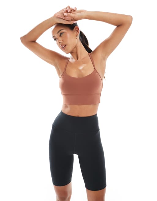 Agon Strappy sports bra in sienna