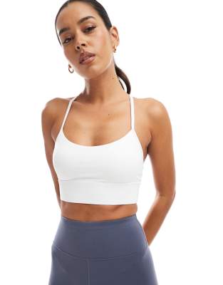 Agon Strappy sports bra in white