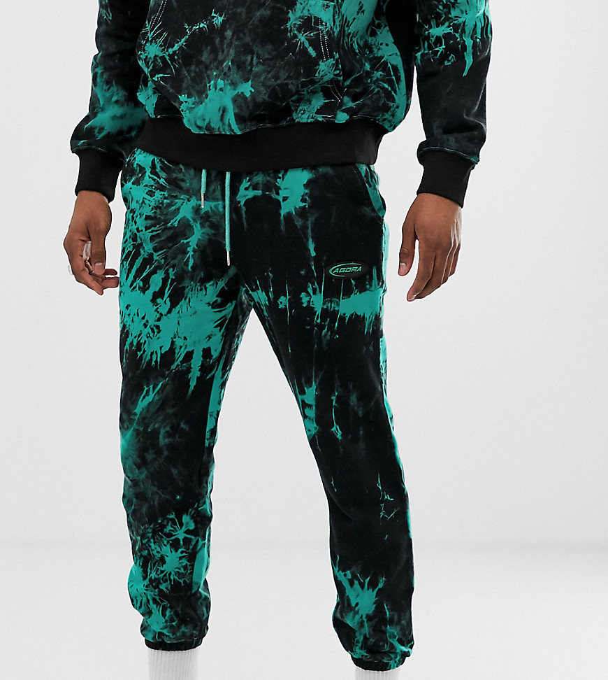 Agora relaxed joggers in tie-dye-Black