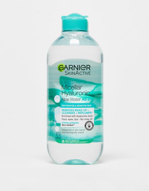 SkinActive, Agua micelar de limpieza con ácido hialurónico y aloe`` 400 ml  (13,5 oz.