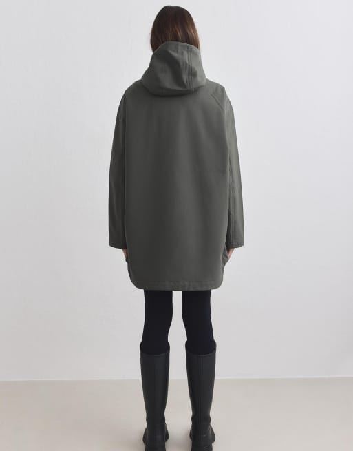Aim'n - anorak oversize impermeable en dark ivy, 3 de 4