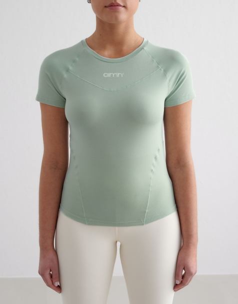 Aim'n - Aqua - T-shirt a maniche corte basic morbida color turchese - view 1