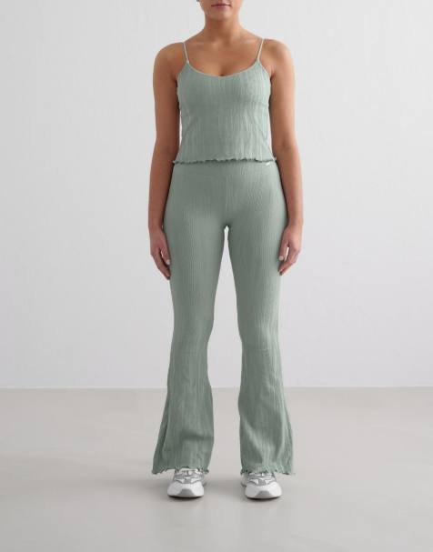 Aim'n Aqua tulip flare tights in turquoise - view 1