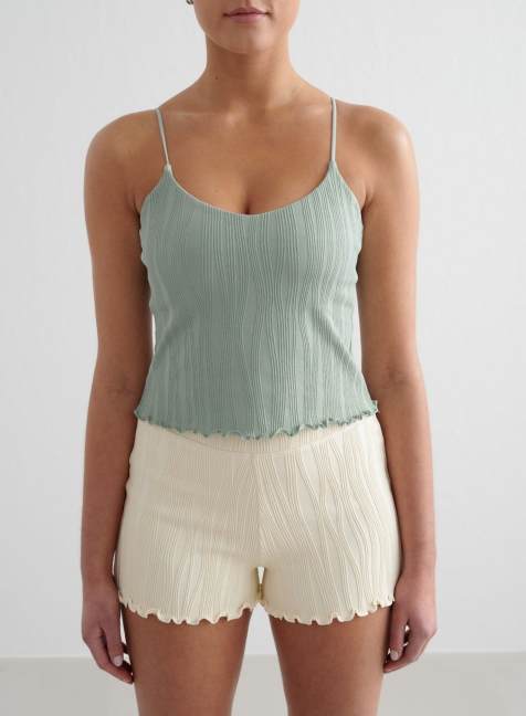 Aim'n - Aqua Tulip - Singlet met bandjes in turkoois - view 1