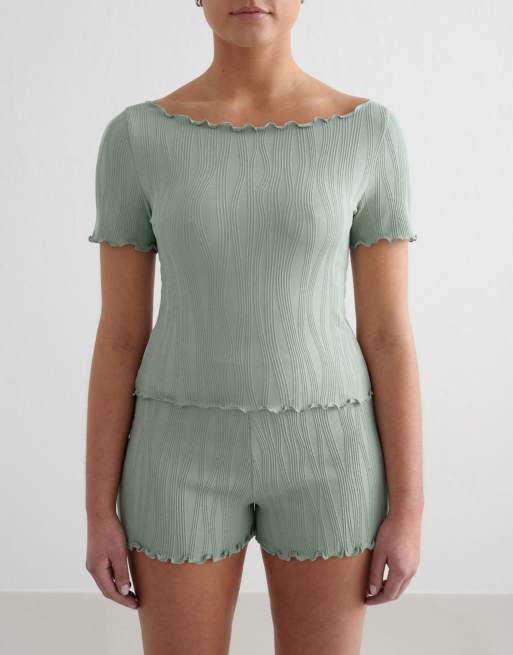 Aim'n - Aqua Tulip - Top a maniche corte color turchese