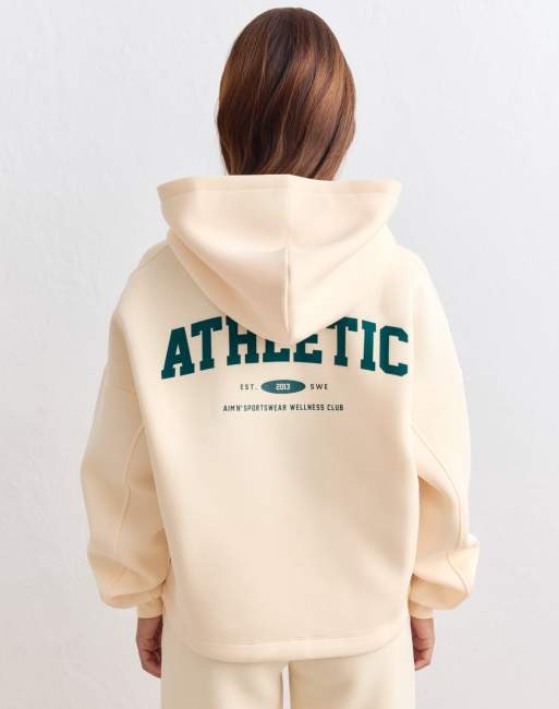 Aim'n athletics club sweat à capuche zippé en avoine, 2 de 4