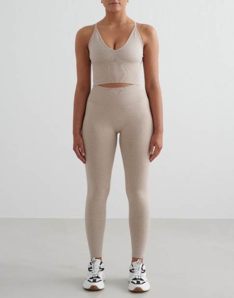 Aim'n Beige melange shape seamless tights in beige - view 1