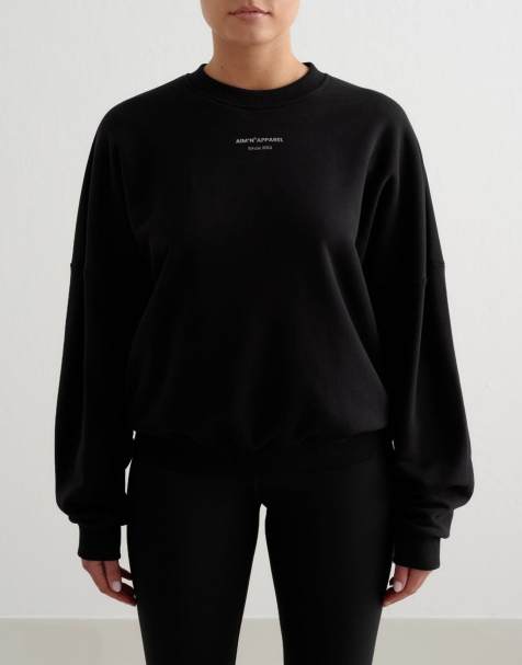 Aim'n Black apparel terry sweatshirt in black - view 1