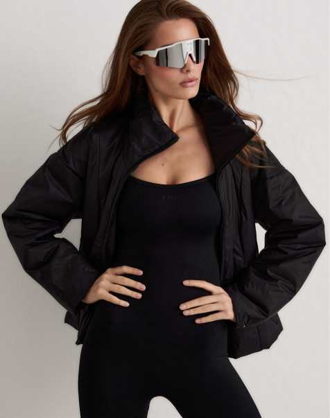 Aim'n Black high neck contour jacket in black - view 1