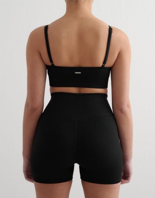 Aim'n Black ribbed seamless deep cut bra, 2 of 4