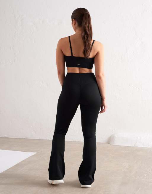Aim'n Black ribbed seamless flare tights, 3 of 3