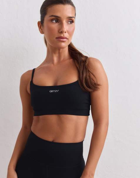 Aim'n Black sculpting strap bra in black - view 1